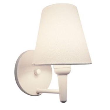 Imagem de Arandela Cone Md-2004 Base Branco Cúpula Em Tecido 14-14x07cm Branco Tela - Bivolt