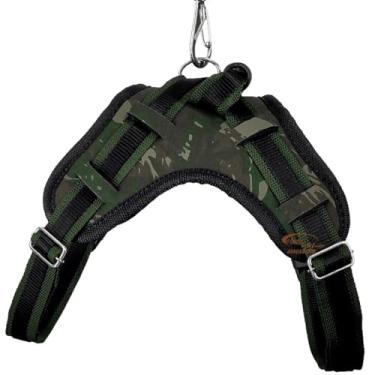 Imagem de Coleira com Regulagem e Guia Peitoral Cachorro Grande Guia Doberman Pitbull Anti Puxão coleira cachorro peitoral para cachorros (CAMUFLADO,P)