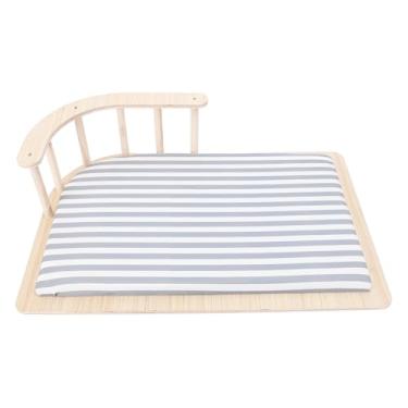 Imagem de Generic Cama de Madeira da Rede do Gato, Cama Elevada do Gato Estável Confortável Com Cerca para Cães Pequenos (Estilo listrado)