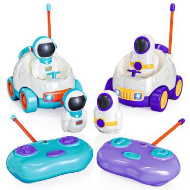 Imagem de Carro de controle remoto Tecnock Toddler, pacote com 2 astronautas, 3 