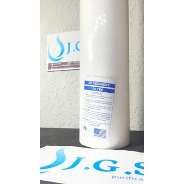 Imagem de J.G.S Filtro de Sedimento PP, 5 Micras, Polipropileno, 20x4 Big, Purificação de Água, Elemento Filtrante de Reposição