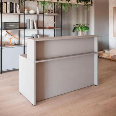 Imagem de Balcão Atendimento 120 cm Recepção Alto Escritório F5 Office - F5 Offi