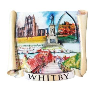 Imagem de Lembrança decorativa de resina 3D Whitby Landmark com ímã de geladeira