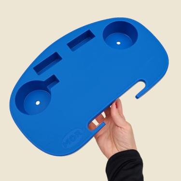 Imagem de Mesa Para Cadeira Praia Portátil Porta Copo, Objetos, Celular - Azul