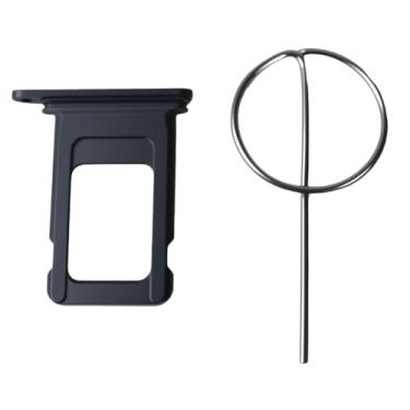 Imagem de Substituição da bandeja SIM para iPhone 13 – Preto – Vedação à prova d'água + Pino de ejeção SIM