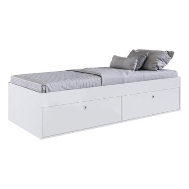 Imagem de Cama Solteiro 4 Portas Para Colchão 188x78cm Multimóveis Cr40090 Branca Branco