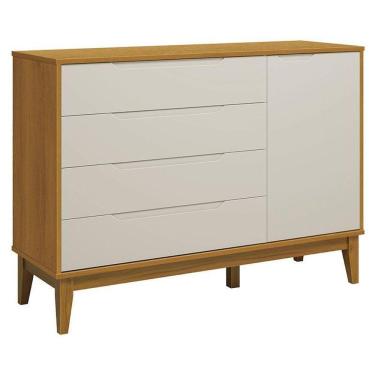 Imagem de Cômoda Com Porta Classic Elfe Areia Acetinado Savana Amadeirado - Reller