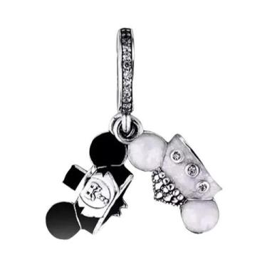 Imagem de Charm De Prata Esterlina 925 Da Disney Para Pulseira Mickey Minnie, Be