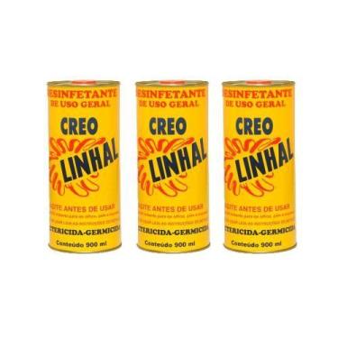 Imagem de Kit 3 Creolina Desinfetante Creo Linhal 900ml Cada