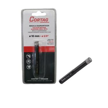 Imagem de Broca Serra Copo Diamantada 10Mm Porcelanato Cortag