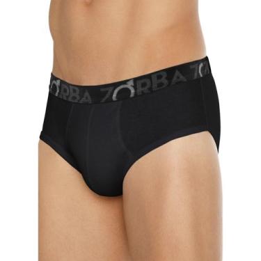 Imagem de Cueca Zorba Slip Stylo 643 100% Algodão, Preto, GG