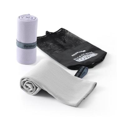 Imagem de Toalhas refrescantes para pescoço e rosto - conjunto de 2 toalhas de microfibra para academia, 99 cm x 28 cm, toalha absorvente de microfibra para esportes fitness, ioga, toalhas de ginástica super