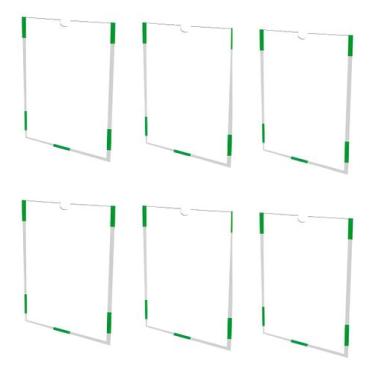 Imagem de 6 Quadros De Avisos Expositor Display Acrílico Rígido - Transparente -