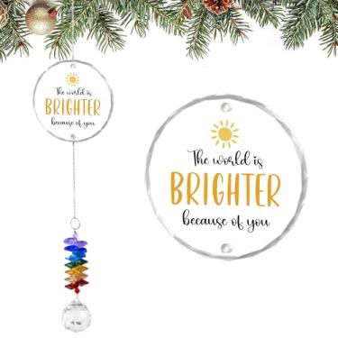 Imagem de GIFTELIX Presentes positivos - O mundo é mais brilhante por causa de você - Criador de arco-íris inspirador - presente de motivação - lembrança de incentivo - decoração de apreciação (o mundo é mais