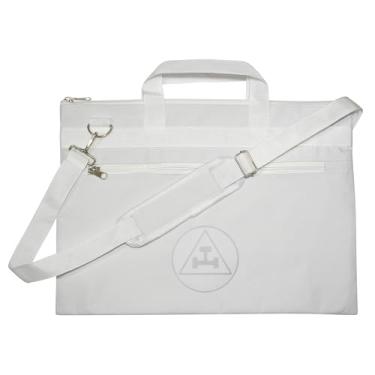 Imagem de Sacola Masonic Royal Arch impressa em prata, leve e resistente à água com mão e ombro | Bolsa maçônica, Branco, Small