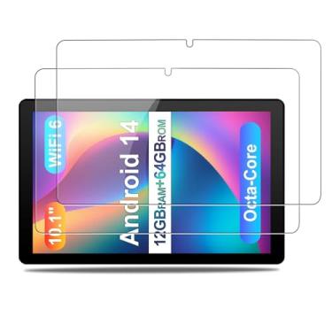 Imagem de NOUKAJU Protetor de tela para ATMPC T10 10 polegadas, vidro temperado HD, dureza 9h, arranhões, anti-impressão digital, protetor de filme de vidro temperado para tablet ATMPC T10 de 10,1 polegadas [2