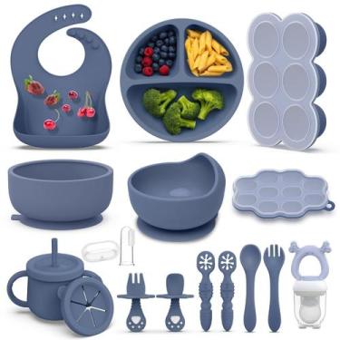 Imagem de Conjunto de alimentação para bebês Hepotk de 16 peças de silicone sem 