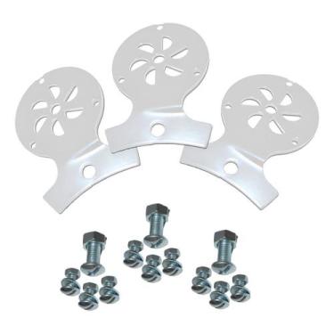 Imagem de Kit Garra De Ferro Ventilador De Teto Lorensid M1 e M2 Branco Original