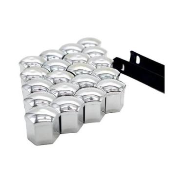 Imagem de Tampas De Roda De Carro De Plástico Preto 20 Peças 17mm 19mm 21mm Anti