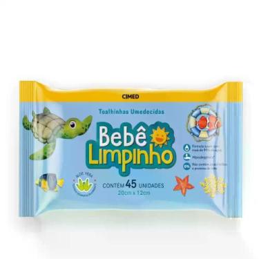 Imagem de Lenço Umedecido Bebe Limpinho Cimed 45 Unidades