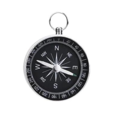 Imagem de Bússola Portátil De Bolso Com Chaveiro Para Acampamento Ao Ar Livre, C