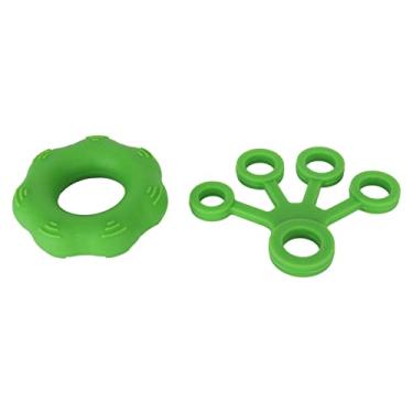 Imagem de Fortalecedor de aperto de mão de silicone Exercitador de dedo Treinador de força de aperto macio flexível portátil para aliviar a dor melhora a função do dedo para pacientes com