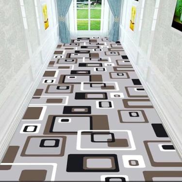 Imagem de HGTRH Tapete de corredor para corredor de cozinha tapete antiderrapante lavável ao ar livre para entrada interna, tapete preto para interior e exterior para entrada de corredor C 100 x 180 cm