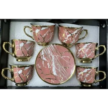 Imagem de Xícara de café/cha kit com 6 conjunto (12 peças) de Cerâmica em porcelana xícara de café(Xicara D162-2/6 conjunto)