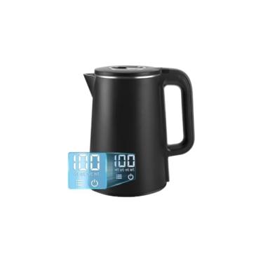 Imagem de Chaleira Elétrica Mali, 1.5 Litros, 1800W, 220V, Aço Inoxidável, Preta, Base Giratória 360 Graus, 21x14cm