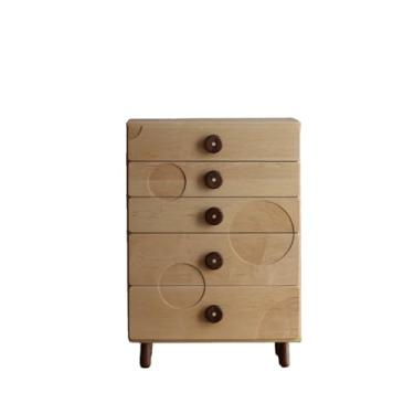 Imagem de Cômodas Cômoda com 5 gavetas para quarto, cômoda de madeira alças, para, sala estar, entrada e corredor