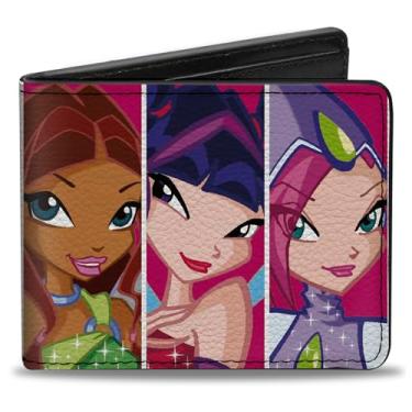 Imagem de Buckle-Down Carteira Winx Club, Bifold, Winx Club Fairies Blocos de pose multicor, couro vegano