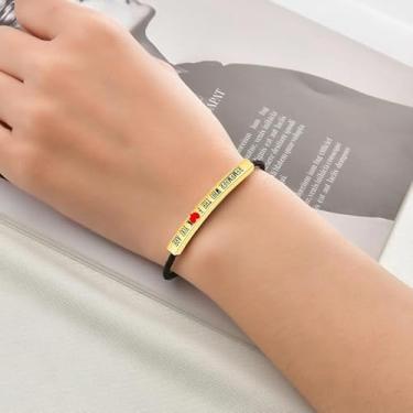 Imagem de Pulseira Remember Who You Are para mulheres, pulseira de incentivo inspiradora, joia motivacional edificante para mulheres, presentes de amizade para mulheres, presentes de Natal, Dia dos Namorados