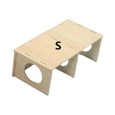 Imagem de Casa De Madeira Sólida Para Hamster Esquilo Acessórios De Gaiola Para 