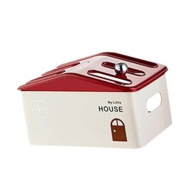 Imagem de Baoblaze Caixa organizadora multifuncional e criativa para roteador, régua de tomadas e outros dispositivos de gerenciamento de cabos. Ideal para casa quarto, Camada única