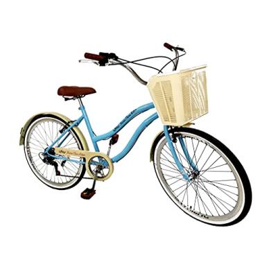 Imagem de Bicicleta Aro 26 Retrô Vintage Aro Aero azul com bege