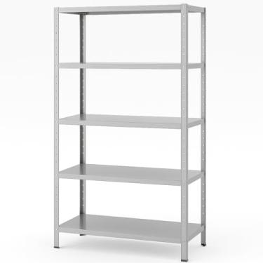 Imagem de Estante Prateleira Industrial Armario em Aço 5 Bandejas 198x90 Suporta até 150kg(Galvanizado - Sem Pintura)