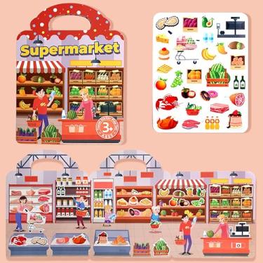 Imagem de Livros adesivos reutilizáveis para crianças, livros adesivos para crianças, bolhas e geleia, brinquedos de atividades silenciosas para crianças, meninas, meninos, presentes artesanais