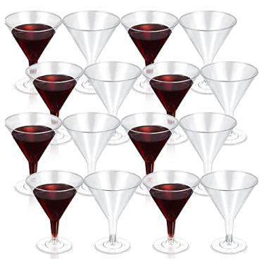 Imagem de Baglaum Copos de Martini de PláStico, Copos de Vinho Transparentes, Copos de Festa ReutilizáVeis, Copos de Sobremesa para Coquetel, TaçAs de Champanhe, Sobremesa