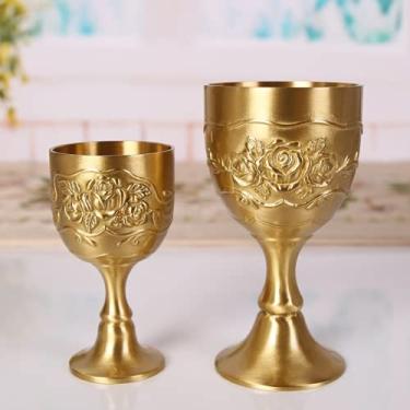 Imagem de Taça de vinho de cobre puro e latão (100 ml)