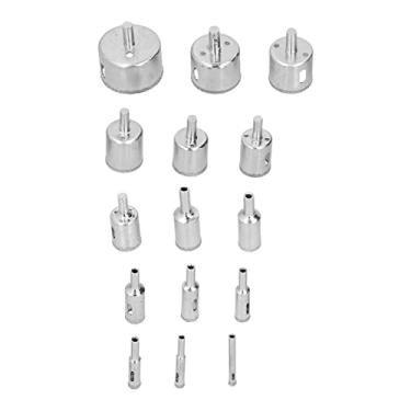 Imagem de Acouto Conjunto de Brocas de 15 Unidades - Serra de Furo de Aço Carbono de para Cerâmica de Madeira de Vidro - Tamanhos Versáteis 6 Mm a 50 Mm