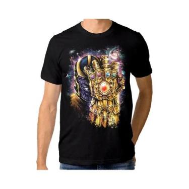 Imagem de Camiseta Unissex Marvel Thanos Infinity Glove Verão Venda Quente Gola 