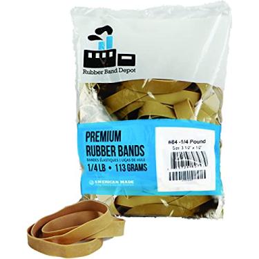 Imagem de Pulseiras de borracha, anel de borracha, tamanho #84 (3-1/2" x 1/2"), 1/4 Pound Bag