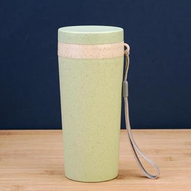 Imagem de Recipiente de bebida portátil de 300 ml - Caneca de viagem à prova de vazamento para uso diário interno e externo (verde)