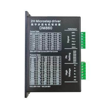 Imagem de ROUPWKWO DM860 Step Driver Controlador eletrônico para iniciantes microstep Electronic Starter Drivers sem escova DC para 57 86 Stepper Electronic Starter Motor Nema23 Nema34