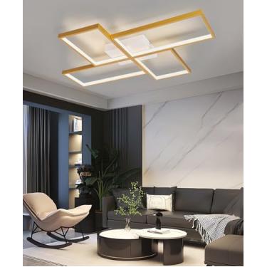 Imagem de Luminária de teto com controle remoto, luminária de teto LED moderna para quarto, lâmpada regulável de 3000-6000K para sala de estar, escritórios, quartos infantis, hotéis e restaurantes (do