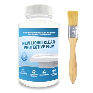 Imagem de Fita protetora líquida transparente de 325 ml, fita adesiva transparente, revestimento removível para móveis, eletrodomésticos, mesas, geladeiras, armários, superfícies, película protetora de alto