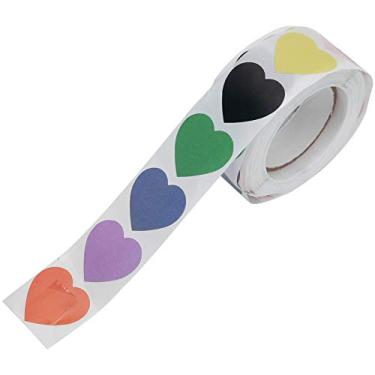 Imagem de Adesivos em formato de coração Decalques adesivos DIY Scrapbook Notepad Embalagem de presente Etiquetas de papelaria para notas escolares Papel de classificação de cozinha 480pcs