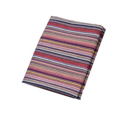 Imagem de Tecido Listrado Colorido Por Jarda, Tecidos De Estofamento Estilo Mexicano Para Cadeiras, Tecido Decorativo De Arte Étnica Minimalista Para Projetos DIY Domésticos(4#,1.5x10m/4.9x33ft)