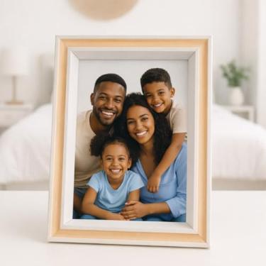 Imagem de Porta Retrato MDF Pequeno 10x15 com Fundo Branco