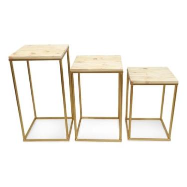 Imagem de Bandeja decorativa para mesa de atividades, conjunto de três peças